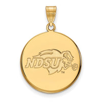 14ky  North Dakota State Large Disc Pendant