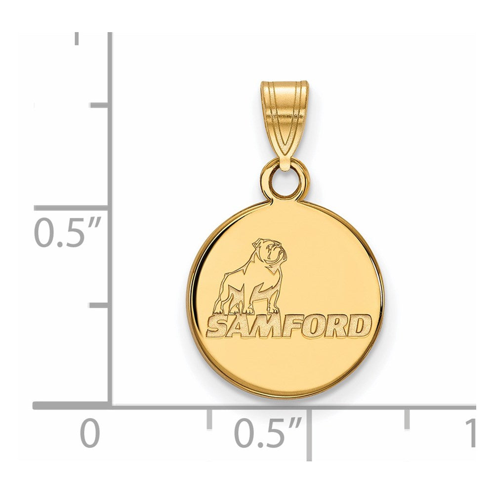 14k Gold  Samford University Small Disc Pendant
