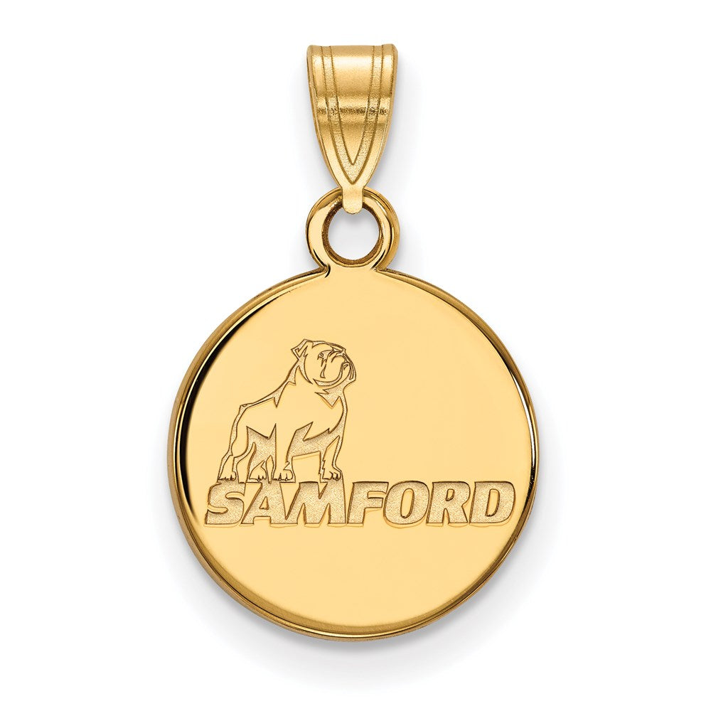 14k Gold  Samford University Small Disc Pendant