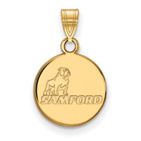 14k Gold  Samford University Small Disc Pendant