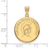 14ky  Virginia State University Large Disc Pendant