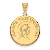 14ky  Virginia State University Large Disc Pendant