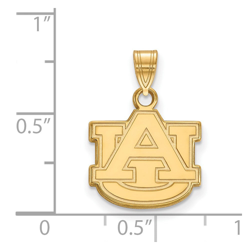 14k Gold  Auburn University A-U Small Pendant