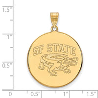 14k Gold  San Francisco State University XL Disc Pendant