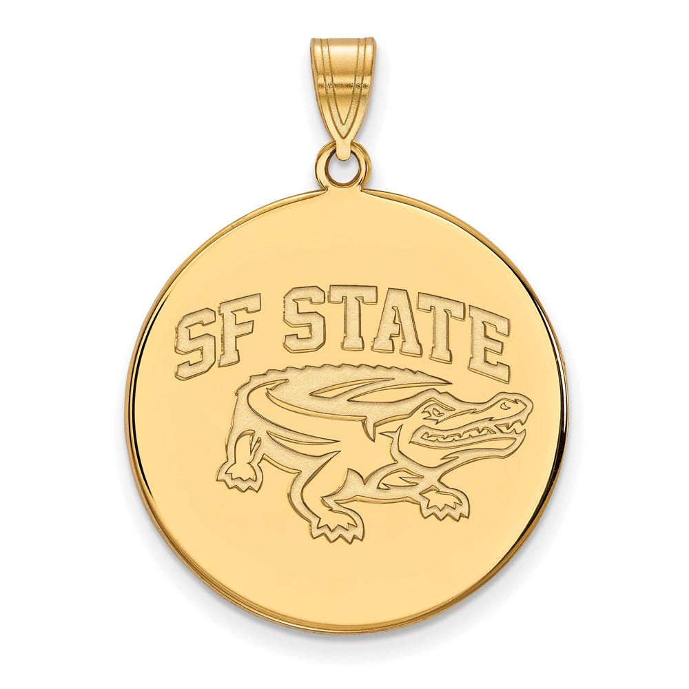 14k Gold  San Francisco State University XL Disc Pendant