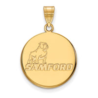 14k Gold  Samford University Large Disc Pendant