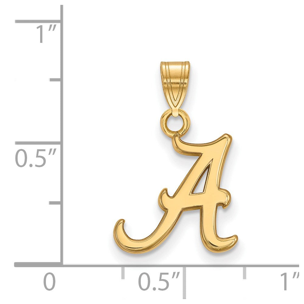 14k Gold  University of Alabama Letter A Small Pendant