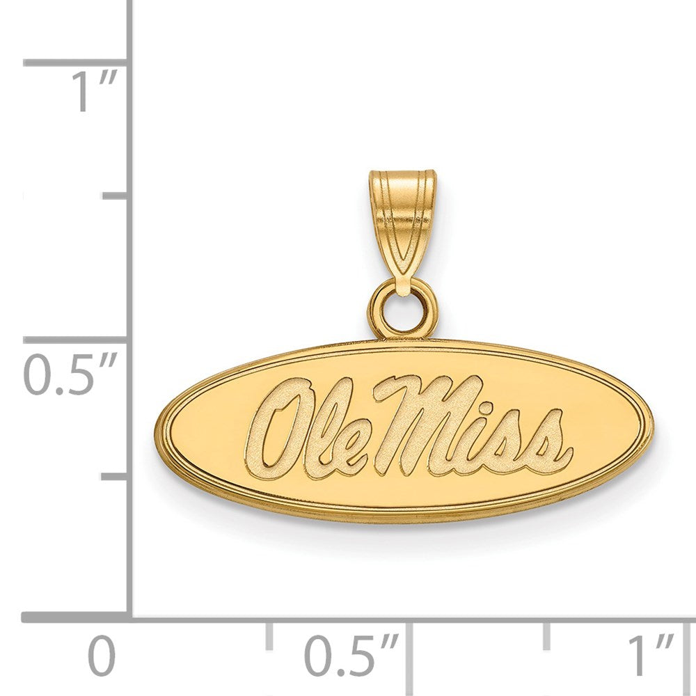 14ky  University of Mississippi Small Pendant