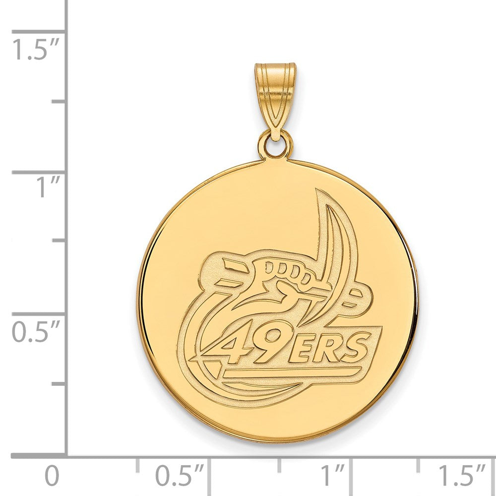 14ky  U of North Carolina at Charlotte XL Disc Pendant