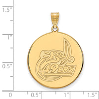 14ky  U of North Carolina at Charlotte XL Disc Pendant