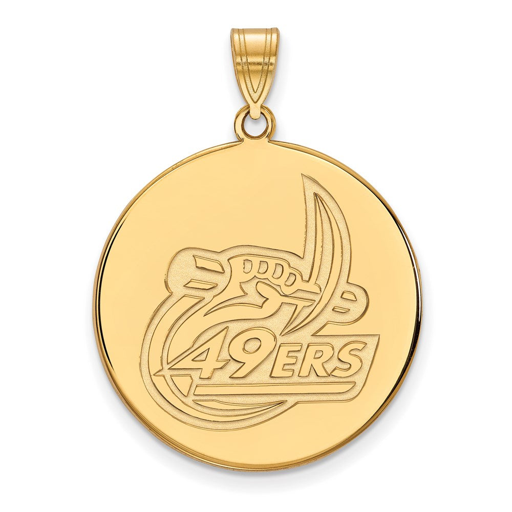 14ky  U of North Carolina at Charlotte XL Disc Pendant