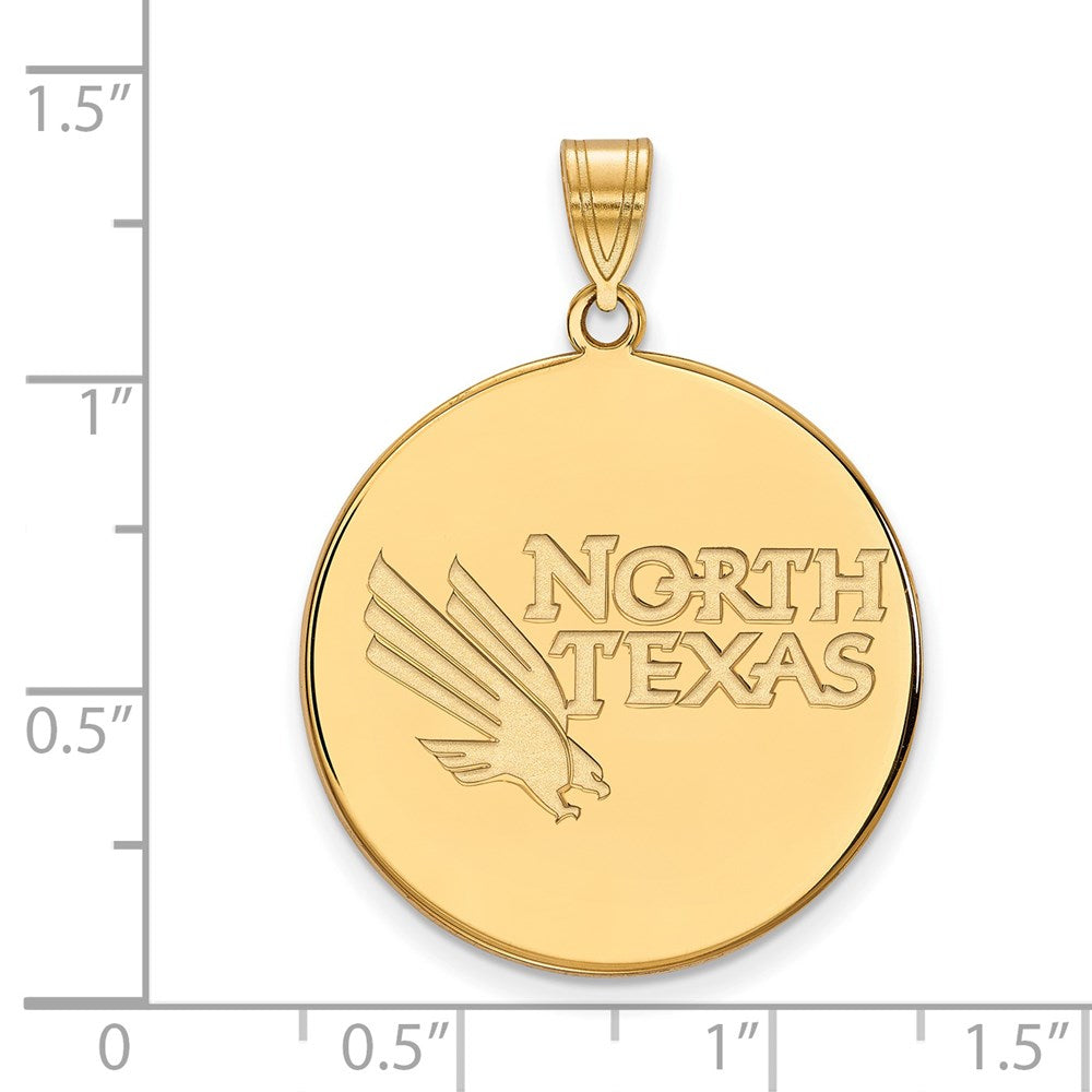 14ky  University of North Texas XL Disc Pendant