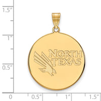 14ky  University of North Texas XL Disc Pendant