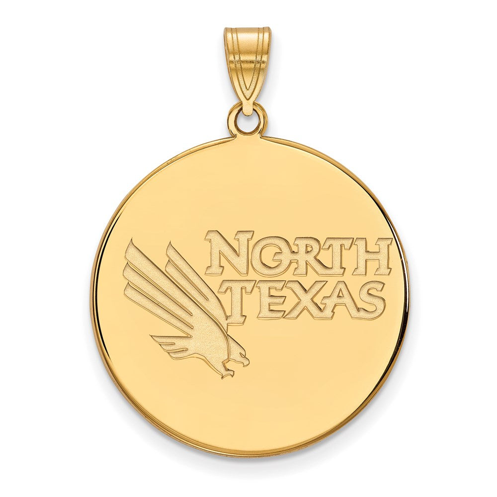 14ky  University of North Texas XL Disc Pendant