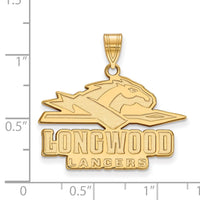 14ky  Longwood University Large Pendant