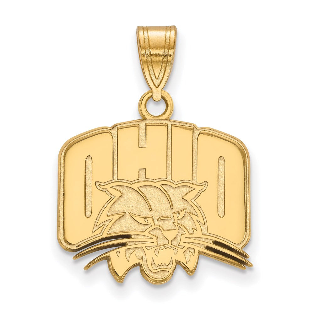 Sterling Silver Gold-plated LogoArt Ohio University Medium Pendant