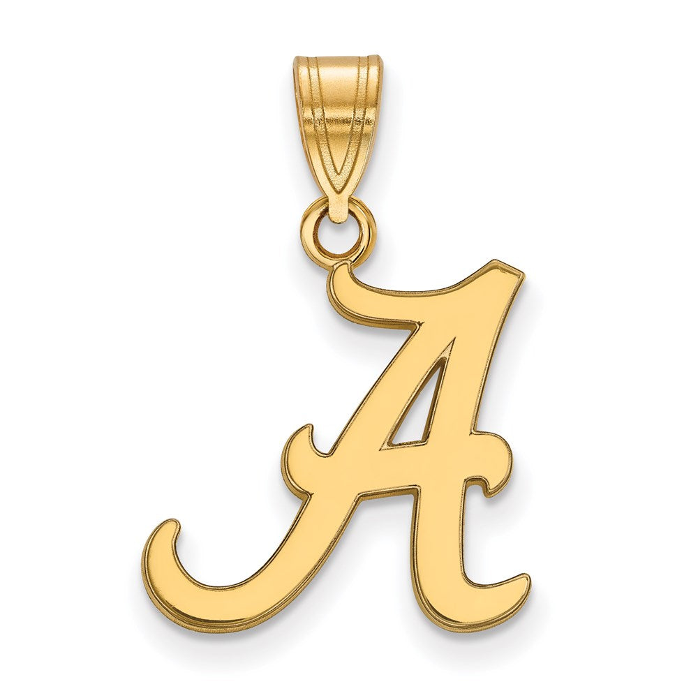 14k Gold  University of Alabama Letter A Medium Pendant