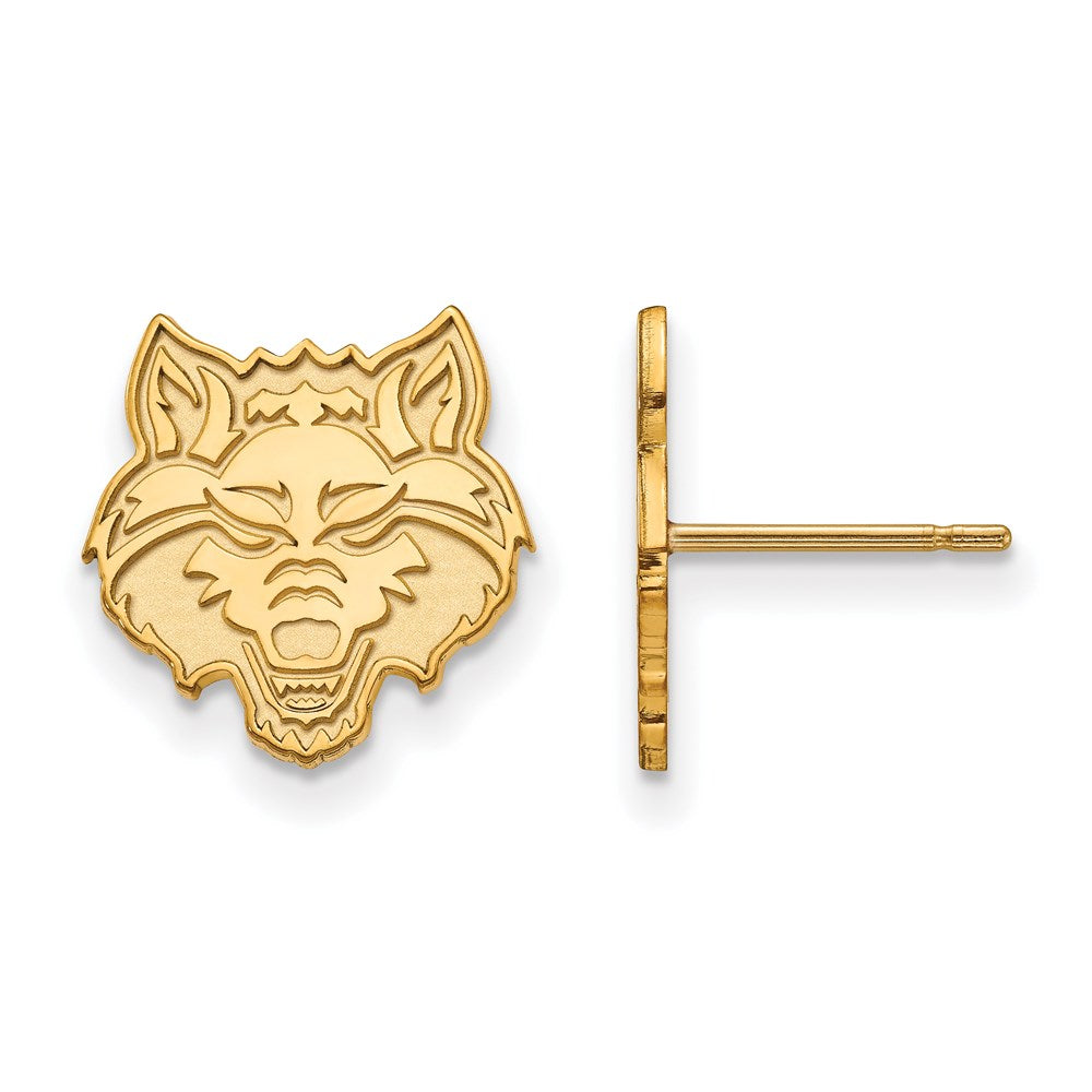 14k Gold  Arkansas State University Small Post Earrings
