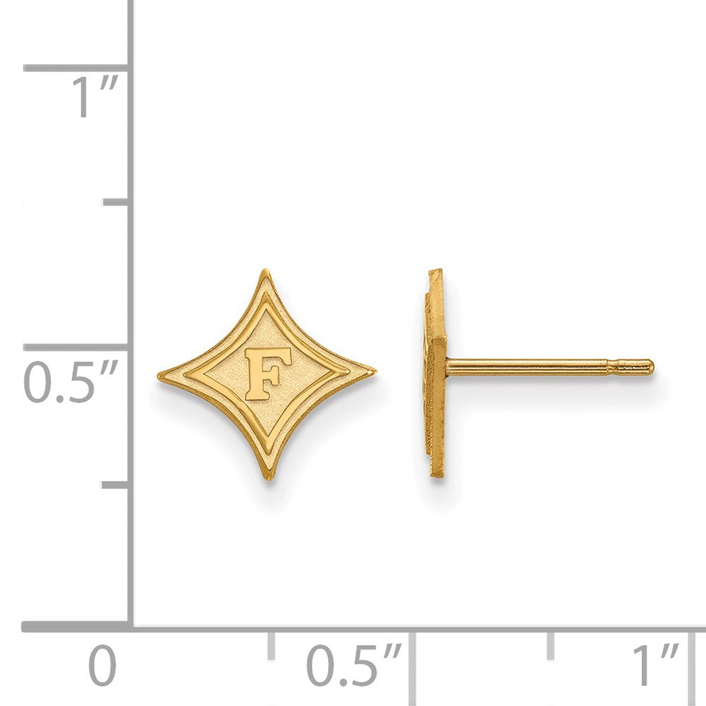 14ky  Furman University XS Post Earrings