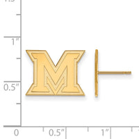 14ky  Miami University Small Post Earrings