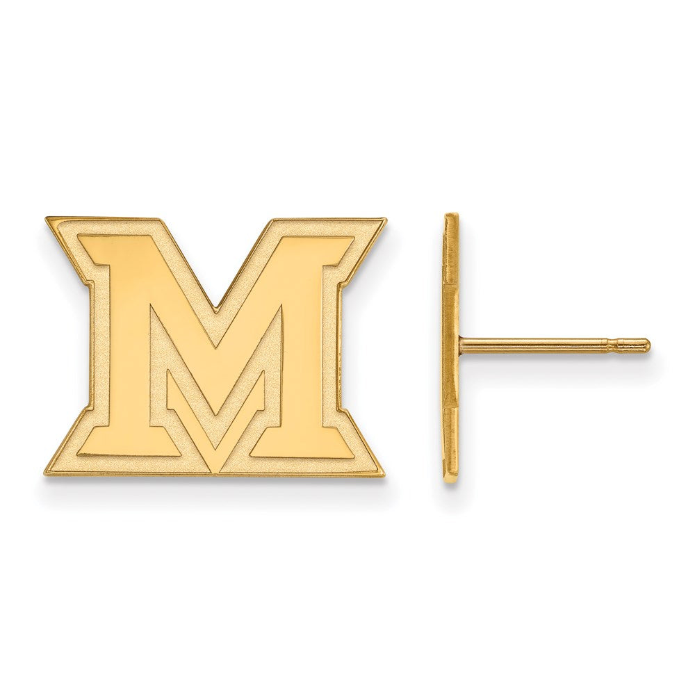 14ky  Miami University Small Post Earrings