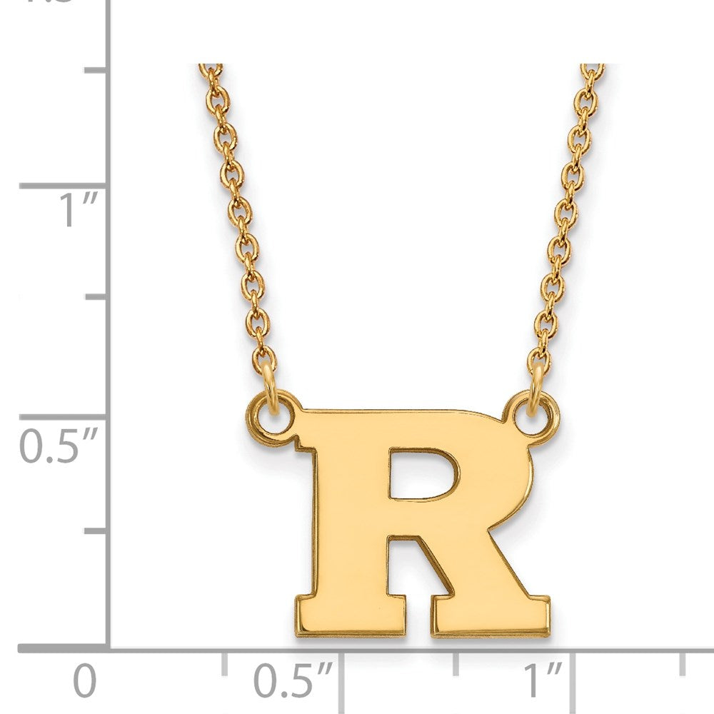 14ky  Rutgers Small Pendant w/Necklace