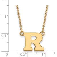 14ky  Rutgers Small Pendant w/Necklace