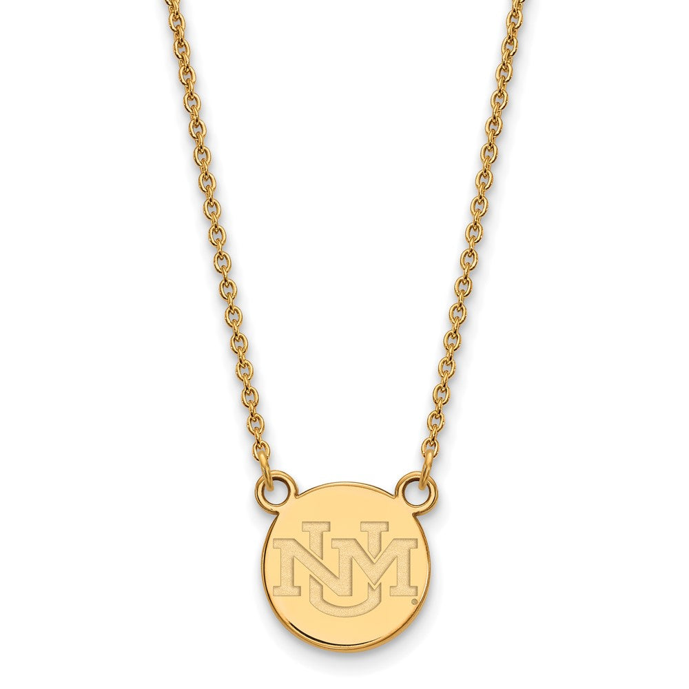 14ky  University of New Mexico Small Pendant w/Necklace