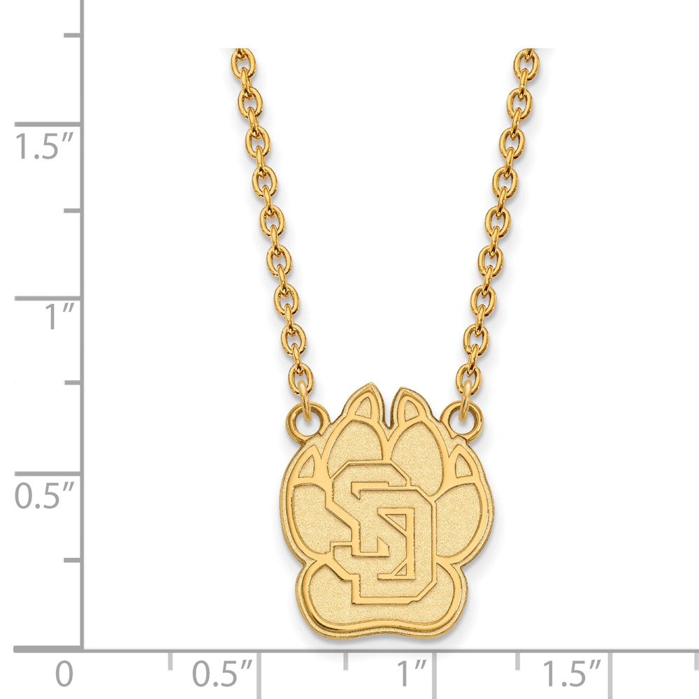 14ky  University of South Dakota Large Pendant w/Necklace