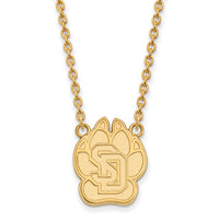 14ky  University of South Dakota Large Pendant w/Necklace