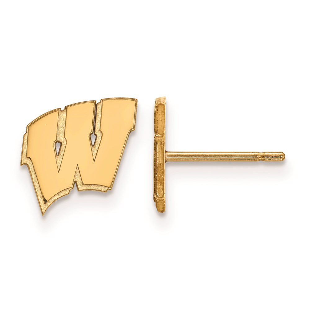 14ky  University of Wisconsin XS Post Earrings