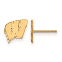 14ky  University of Wisconsin XS Post Earrings