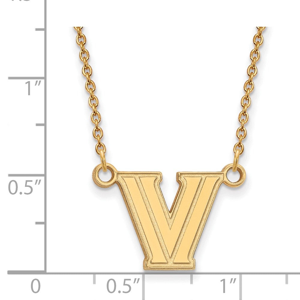 14ky  Villanova University Small Pendant w/Necklace