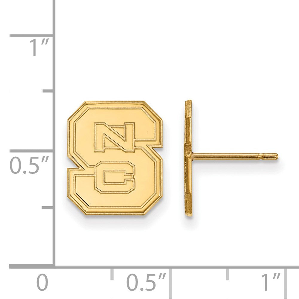 14ky  North Carolina State University Small Post Earrings