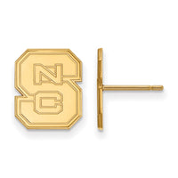 14ky  North Carolina State University Small Post Earrings