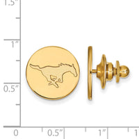 Sterling Silver Gold-plated LogoArt Southern Methodist University Mustang Lapel Pin