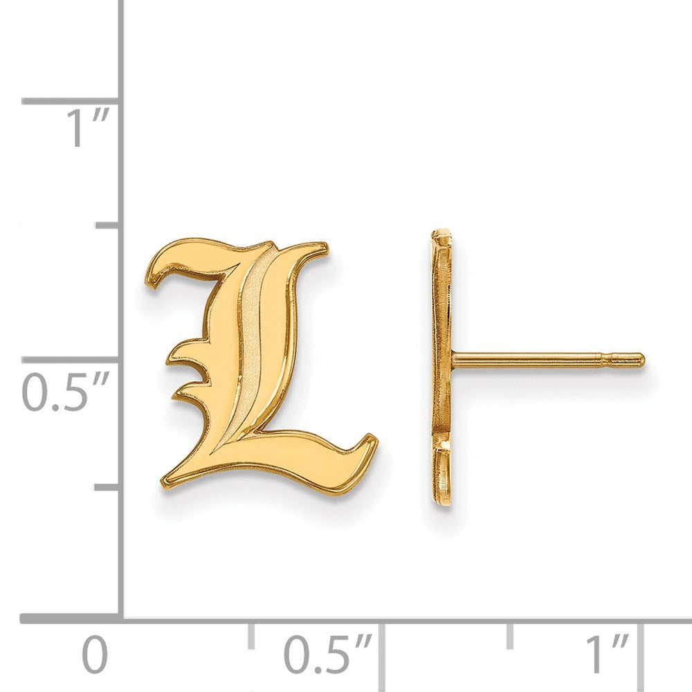 14ky  University of Louisville Small Post Earrings