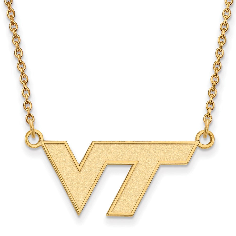 14ky  Virginia Tech Small Pendant w/Necklace