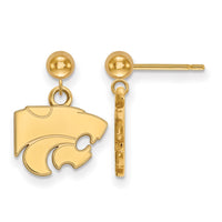 14ky  Kansas State University Earrings Dangle Ball