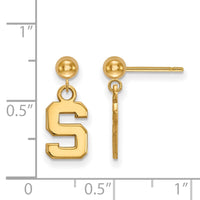 14ky  Michigan State University Earrings Dangle Ball