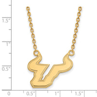 14k Gold  University of South Florida Large Pendant Necklace