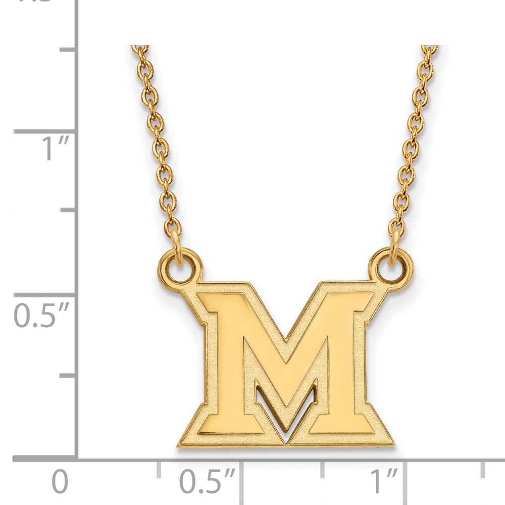 14ky  Miami University Small Pendant w/Necklace