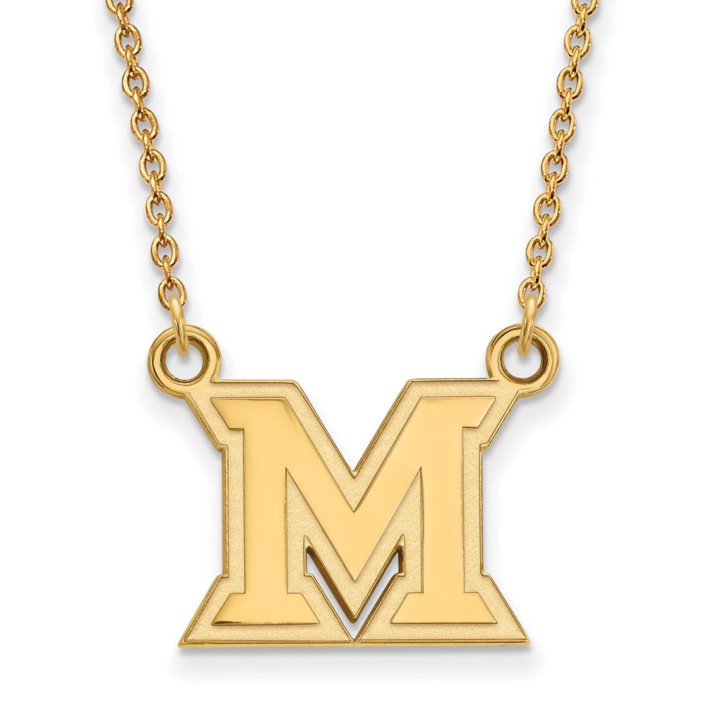 14ky  Miami University Small Pendant w/Necklace