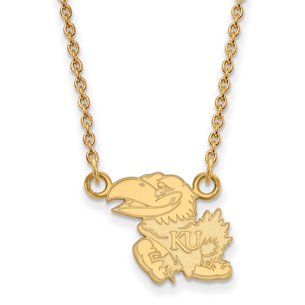 14ky  University of Kansas Small Pendant w/Necklace