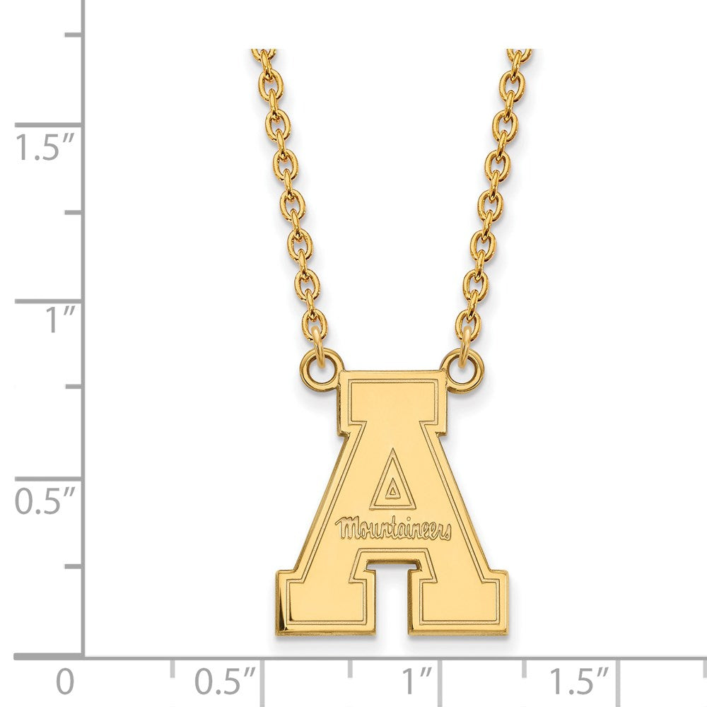 14ky  Appalachian State University Large Pendant w/Necklace
