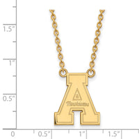 14ky  Appalachian State University Large Pendant w/Necklace
