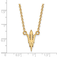 14k Gold  Arizona State University Large Pendant Necklace