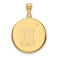 14ky  Navy Large Disc Pendant