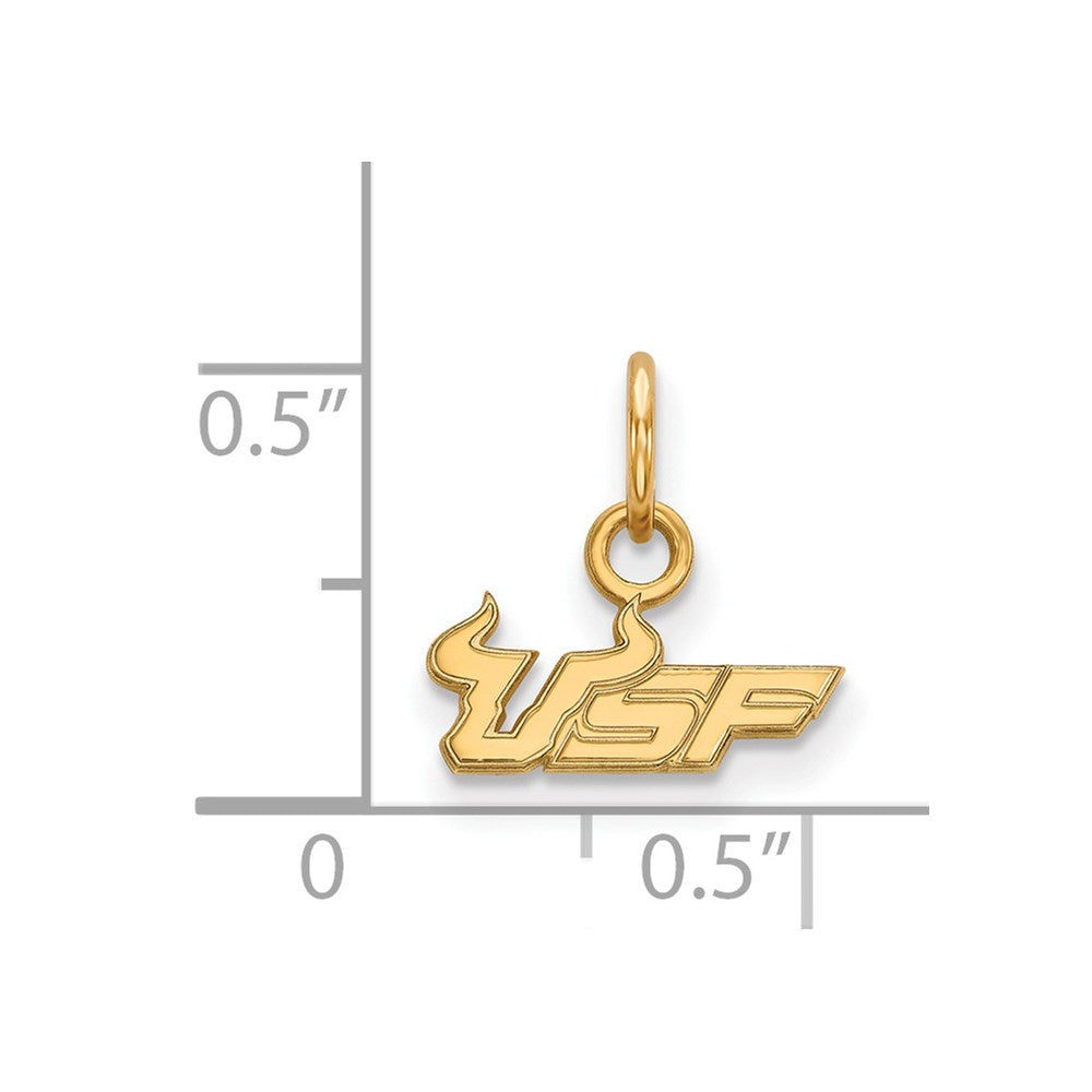 14k Gold  University of South Florida U-S-F Extra Small Pendant