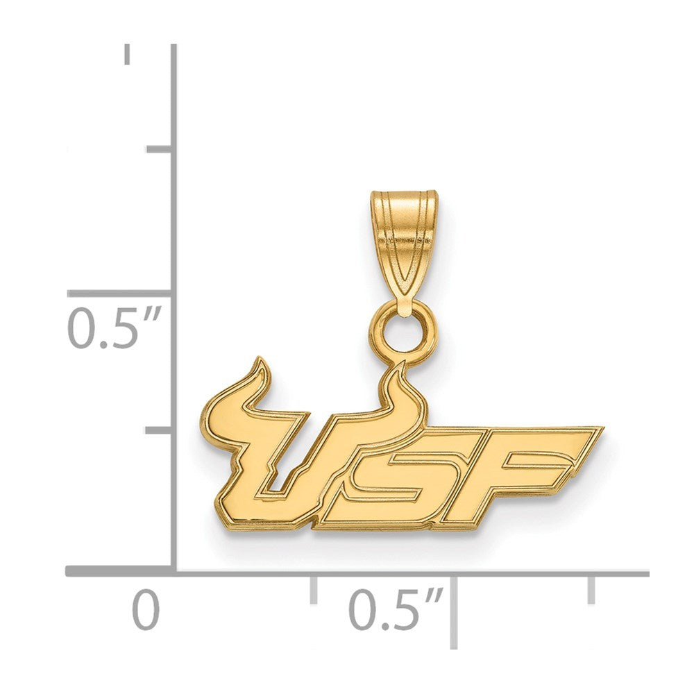 14k Gold  University of South Florida U-S-F Small Pendant